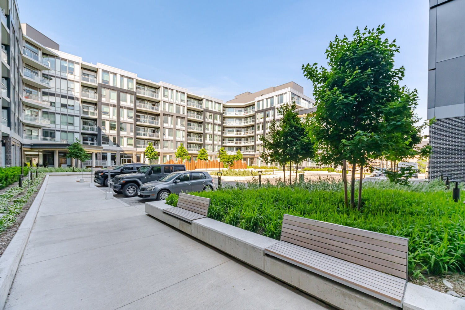 Landscaped courtyard