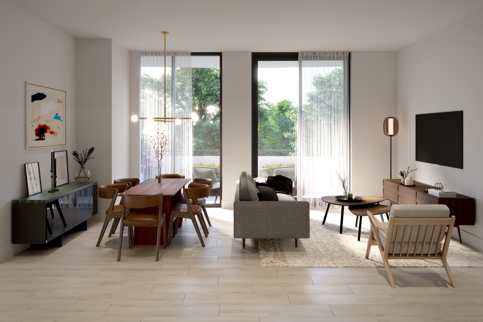Suite living and dining area